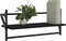 vidaXL - Wandschappen - met - stangen - 2 - st - 65x25x30 - cm - zwart