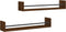 vidaXL - Wandschappen - met - stangen - 2 - st - 80x16x14 - cm - bruin - eikenkleur