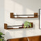 vidaXL - Wandschappen - met - stangen - 2 - st - 80x16x14 - cm - bruin - eikenkleur