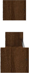 vidaXL - Wandschappen - met - stangen - 2 - st - 80x16x14 - cm - bruin - eikenkleur