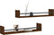 vidaXL - Wandschappen - met - stangen - 2 - st - 80x16x14 - cm - bruin - eikenkleur
