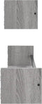 vidaXL - Wandschappen - met - stangen - 2 - st - 80x16x14 - cm - grijs - sonoma