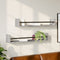 vidaXL - Wandschappen - met - stangen - 2 - st - 80x16x14 - cm - grijs - sonoma