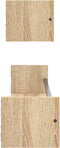 vidaXL - Wandschappen - met - stangen - 2 - st - 80x16x14 - cm - Sonoma - eikenkleurig