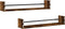 vidaXL - Wandschappen - met - stangen - 2 - st - 80x16x14 - cm - gerookt - eikenkleurig