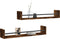 vidaXL - Wandschappen - met - stangen - 2 - st - 80x16x14 - cm - gerookt - eikenkleurig