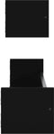 vidaXL - Wandschappen - met - stangen - 2 - st - 80x16x14 - cm - zwart