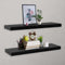 vidaXL - Wandschappen - zwevend - 2 - st - 100x20x3,8 - cm - zwart