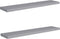 vidaXL - Wandschappen - zwevend - 2 - st - 120x23,5x3,8 - cm - MDF - grijs