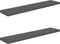 vidaXL - Wandschappen - zwevend - 2 - st - 120x23,5x3,8 - cm - MDF - hoogglans - grijs