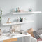 vidaXL - Wandschappen - zwevend - 2 - st - 120x23,5x3,8 - cm - MDF - hoogglans - wit