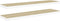 vidaXL - Wandschappen - zwevend - 2 - st - 120x23,5x3,8 - cm - MDF - eikenkleurig - wit