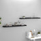 vidaXL - Wandschappen - zwevend - 2 - st - 120x23,5x3,8 - cm - MDF - zwart