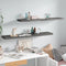vidaXL - Wandschappen - zwevend - 2 - st - 120x23,5x3,8 - cm - MDF - hoogglans - grijs
