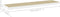 vidaXL - Wandschappen - zwevend - 2 - st - 120x23,5x3,8 - cm - MDF - eikenkleurig - wit
