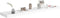 vidaXL - Wandschappen - zwevend - 2 - st - 120x23,5x3,8 - cm - MDF - wit