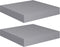 vidaXL - Wandschappen - zwevend - 2 - st - 23x23,5x3,8 - cm - MDF - grijs