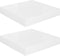 vidaXL - Wandschappen - zwevend - 2 - st - 23x23,5x3,8 - cm - MDF - hoogglans - wit