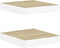 vidaXL - Wandschappen - zwevend - 2 - st - 23x23,5x3,8 - cm - MDF - eikenkleurig - wit