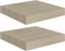 vidaXL - Wandschappen - zwevend - 2 - st - 23x23,5x3,8 - cm - MDF - eikenkleurig