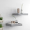 vidaXL - Wandschappen - zwevend - 2 - st - 23x23,5x3,8 - cm - MDF - grijs
