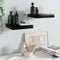 vidaXL - Wandschappen - zwevend - 2 - st - 23x23,5x3,8 - cm - MDF - hoogglans - zwart