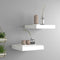 vidaXL - Wandschappen - zwevend - 2 - st - 23x23,5x3,8 - cm - MDF - wit