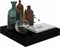 vidaXL - Wandschappen - zwevend - 2 - st - 23x23,5x3,8 - cm - MDF - hoogglans - zwart
