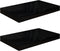 vidaXL - Wandschappen - zwevend - 2 - st - 40x23x3,8 - cm - MDF - hoogglans - zwart