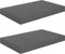 vidaXL - Wandschappen - zwevend - 2 - st - 40x23x3,8 - cm - MDF - hoogglans - grijs