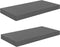 vidaXL - Wandschappen - zwevend - 2 - st - 50x23x3,8 - cm - MDF - hoogglans - grijs