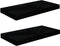 vidaXL - Wandschappen - zwevend - 2 - st - 50x23x3,8 - cm - MDF - hoogglans - zwart