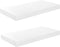 vidaXL - Wandschappen - zwevend - 2 - st - 50x23x3,8 - cm - MDF - hoogglans - wit