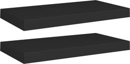 vidaXL - Wandschappen - zwevend - 2 - st - 50x23x3,8 - cm - MDF - zwart