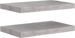 vidaXL - Wandschappen - zwevend - 2 - st - 50x23x3,8 - cm - MDF - betongrijs