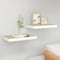 vidaXL - Wandschappen - zwevend - 2 - st - 50x23x3,8 - cm - MDF - eikenkleurig - en - wit