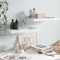 vidaXL - Wandschappen - zwevend - 2 - st - 50x23x3,8 - cm - MDF - hoogglans - wit