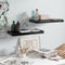 vidaXL - Wandschappen - zwevend - 2 - st - 50x23x3,8 - cm - MDF - hoogglans - zwart