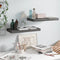 vidaXL - Wandschappen - zwevend - 2 - st - 50x23x3,8 - cm - MDF - hoogglans - grijs