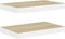 vidaXL - Wandschappen - zwevend - 2 - st - 50x23x3,8 - cm - MDF - eikenkleurig - en - wit