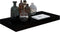 vidaXL - Wandschappen - zwevend - 2 - st - 50x23x3,8 - cm - MDF - hoogglans - zwart