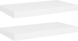 vidaXL - Wandschappen - zwevend - 2 - st - 50x23x3,8 - cm - MDF - wit