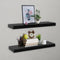 vidaXL - Wandschappen - zwevend - 2 - st - 60x20x3,8 - cm - zwart