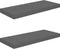 vidaXL - Wandschappen - zwevend - 2 - st - 60x23,5x3,8 - cm - MDF - hoogglans - grijs