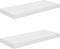 vidaXL - Wandschappen - zwevend - 2 - st - 60x23,5x3,8 - cm - MDF - hoogglans - wit