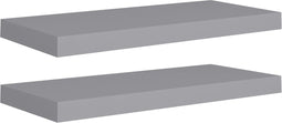 vidaXL - Wandschappen - zwevend - 2 - st - 60x23,5x3,8 - cm - MDF - grijs