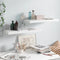 vidaXL - Wandschappen - zwevend - 2 - st - 60x23,5x3,8 - cm - MDF - hoogglans - wit