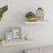 vidaXL - Wandschappen - zwevend - 2 - st - 60x23,5x3,8 - cm - MDF - eikenkleurig - wit