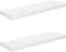 vidaXL - Wandschappen - zwevend - 2 - st - 80x23,5x3,8 - cm - MDF - hoogglans - wit