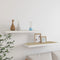 vidaXL - Wandschappen - zwevend - 2 - st - 80x23,5x3,8 - cm - MDF - eikenkleurig - wit